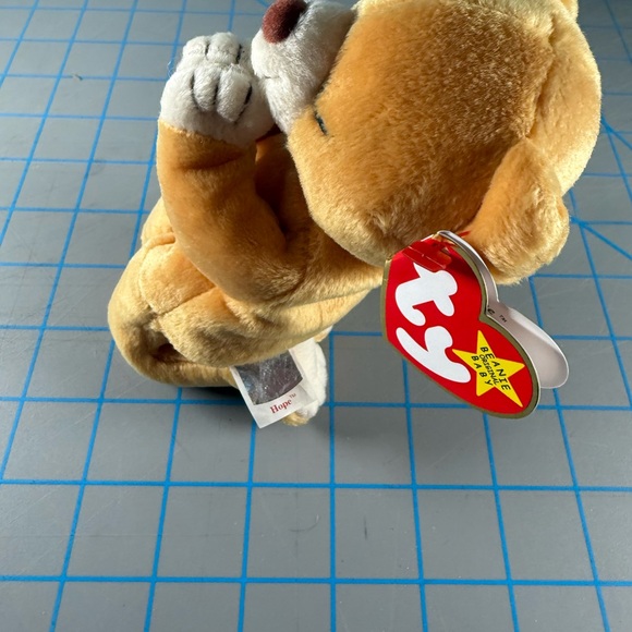 Ty Beanie Babies Prayer Bear 🙏🏻 Hope DOB 03-23-1998 Mint with Mint tags - Picture 4 of 14